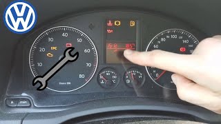 VW insp reset, key. Ключ на панели.