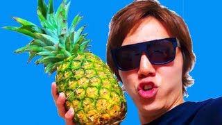 100%パイナップルジュース作ってみた！I make 100% Pineapple Juice！