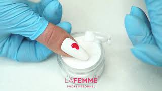 Tutorial Unghie San Valentino con Smalto Semipermanente  e Polvere Acrilica - La Femme®