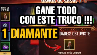 COMO GANAR TODO EL EVENTO BANDA DEL SUSHI CON 1 DIAMANTE FREE FIRE