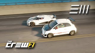 The Crew 2 - 200+Mph Sleeper Abarth takes on a Koenigsegg Agera R | Fastest to Port Isabel Wins!