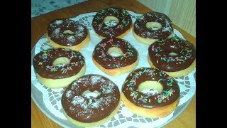 كوتي للمدرسة كيحبوه الاطفال دونات هشة ورائعة بالشوكولاطة  في الفرن  (Donuts)