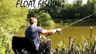 FLOAT FISHING- float fishing for carp on rod and reel.
