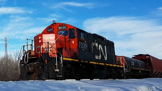 [4K] Old Fashioned Local CN and CEMR Action, and Long CN 532 w/ All EMD Power (02/17/2017)
