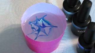 Soak off Gel Water marble and Peekaboo glitter