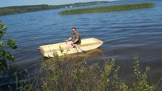 How this is done ? Как это сделано? JonBoat. Лодка из пенопласта. Спуск на воду 