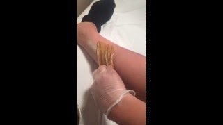 Шугаринг в домашних условия) Делаем ноги за 10 минут)