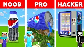Minecraft NOOB vs PRO vs HACKER: PEPSI BUILD CHALLENGE in Minecraft / Animation