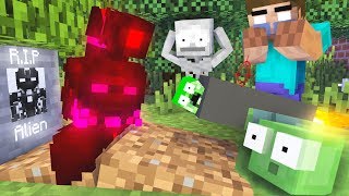 Monster School : RIP ALIEN - Scary Minecraft Animation