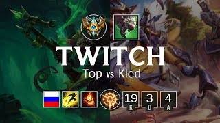 Twitch Top vs Kled - RU Challenger Patch 8.8