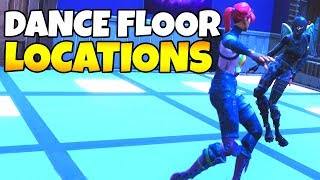 ALL DANCE FLOOR LOCATIONS IN FORTNITE (Week 8 challenge) "Dance on Different Dance Floors"