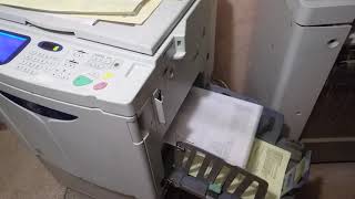 Работа ризографа Riso EZ570E на самокопире без интервала
