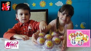 Winx club Chupa Chups -- распаковка игрушек Винкс клуб в шарах Чупа Чупс