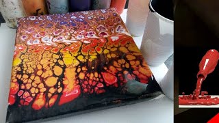 Акриловая заливка, техника растяжки салфеткой. AcrylicFluidPouring