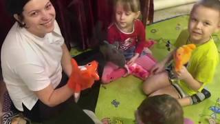 Позитивия 23 01 2019 Дети разыгрывают сказку 'Колобок' воспитатель Надежда Рыбка