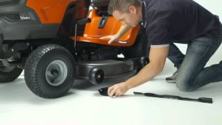 Садовые трактора Husqvarna. Система быстрой смены ножей RapidReplace