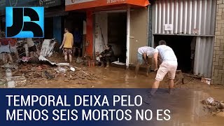 Chuvas fortes causam mortes e destruição no sul do Espírito Santo