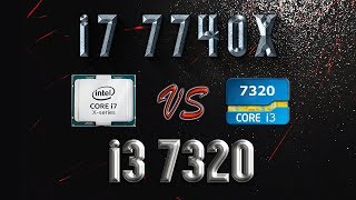 i7 7740X vs i3 7320 BENCHMARK | Hitman Total War Tomb Raider Far Cry | 7-ZIP Truecrypt X264 |