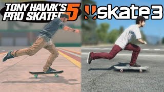 SKATE 3 VS TONY HAWK'S PRO SKATER 5