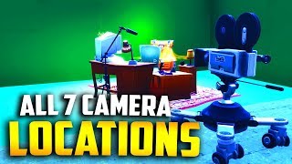 ALL 7 FILM CAMERA LOCATIONS "Dance in front of SEVEN different film cameras" Fortnite Camera Spots