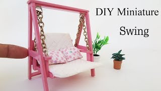 DIY Miniature Cute Swing  -  dollhouse -  Miniature crafts ideas