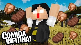 Minecraft Reverso #23: COMO TER COMIDA INFINITA NO MINECRAFT!!!