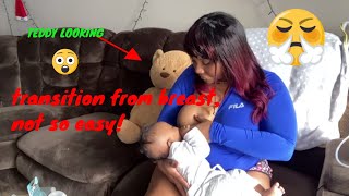 How to introduce the bottle while breastfeeding Serenity pt 2 Help Baby drink from bottle