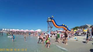 Железный порт 2017 пляж набережная под водой Залізний порт море