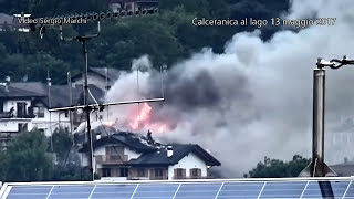 Incendio Calceranica 13 maggio 2017 Time Lapse