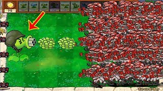 99999 Football Zombie vs 1 Gatling Pea  Plants vs Zombies