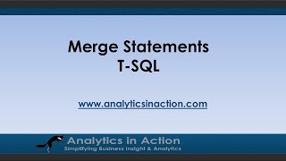 Merge Statements in T-SQL