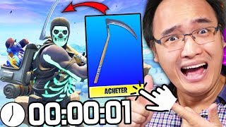 J'AI ACHETÉ LA PIOCHE LÉGENDAIRE *FAUCHEUSE* À LA DERNIÈRE SECONDE SUR FORTNITE BATTLE ROYALE !
