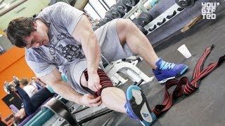 Андрей Скоромный набирает массу. Тренировка ног.