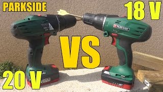 Perceuse visseuse parkside PABS 20 V VS versus PSABS 18 V à percussion lidl