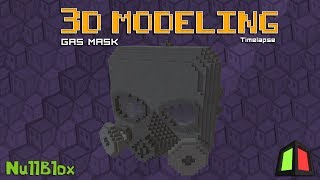 Minecraft 3D Modeling | "Gas Mask" | Voxel Art |  Cubik Studio (time-lapse)
