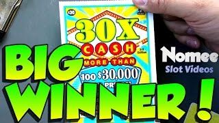 ★ BIG WINNER!!! ★ "30X CASH" Instant Lottery Scratch Off ★ $30 Ticket!