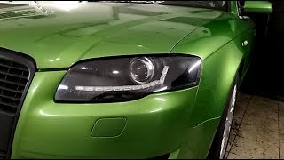 Audi A4 B7 тюнинг фар, установка динамических поворотников