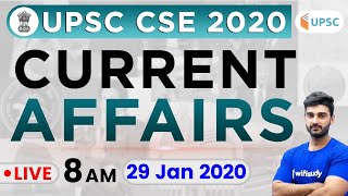 Current Affairs in Hindi by Sumit Sir | UPSC CSE 2020 | 29 Jan 2020 | The Hindu, PIB, PSC For IAS