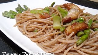 Spaghetti al farro con asparagi e pancetta Ricette di MarGi