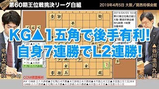 第60期王位戦挑決リーグ白組 ▲谷川浩司九段 – △中村太地七段【将棋棋譜】