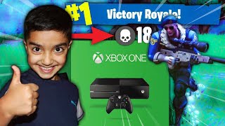 I told my 5 year old little brother if he gets a victory in Fortnite I will buy him a XBOX ONE!