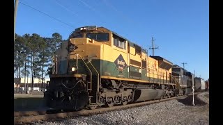 Rail Action & Street Running in Augusta, GA w/ NS 1067 Reading Heritage Unit