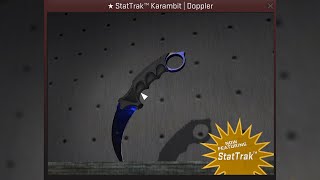 CS:GO Factory New (Neuve) StatTrak Karambit Doppler [HD 60FPS]