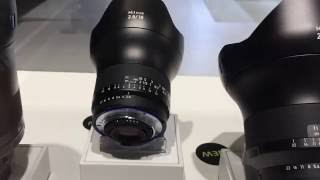 Drie nieuwe ZEISS Milvus objectieven, 15mm, 18mm en135mm.