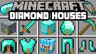 Minecraft DIAMOND HOUSES MOD! | LIVE INSIDE DIAMOND BLOCK, SWORD, HOUSE, & MORE! | Modded Mini-Game