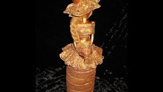 Бронзовая леди. Кукла своими руками. Папье-маше \ Papier-mache doll \ How to make doll