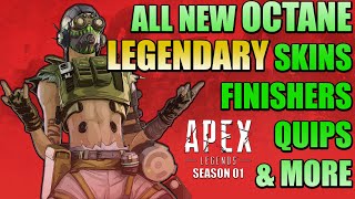 New Apex Legend, OCTANE! All LEGENDARY Skins, Finishers, Quips & More