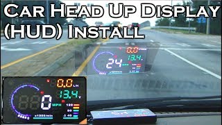 Car Head Up Display - A8 5.5" OBDII HUD - Review and Install - GearBest
