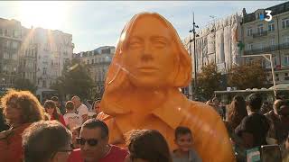 Romy, la nouvelle statue dévoilée sur le parvis de la gare Lille-Flandres