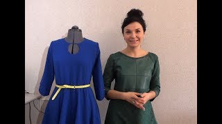 Шью платье. Юбка солнце, рельефы и втачивание рукава .
